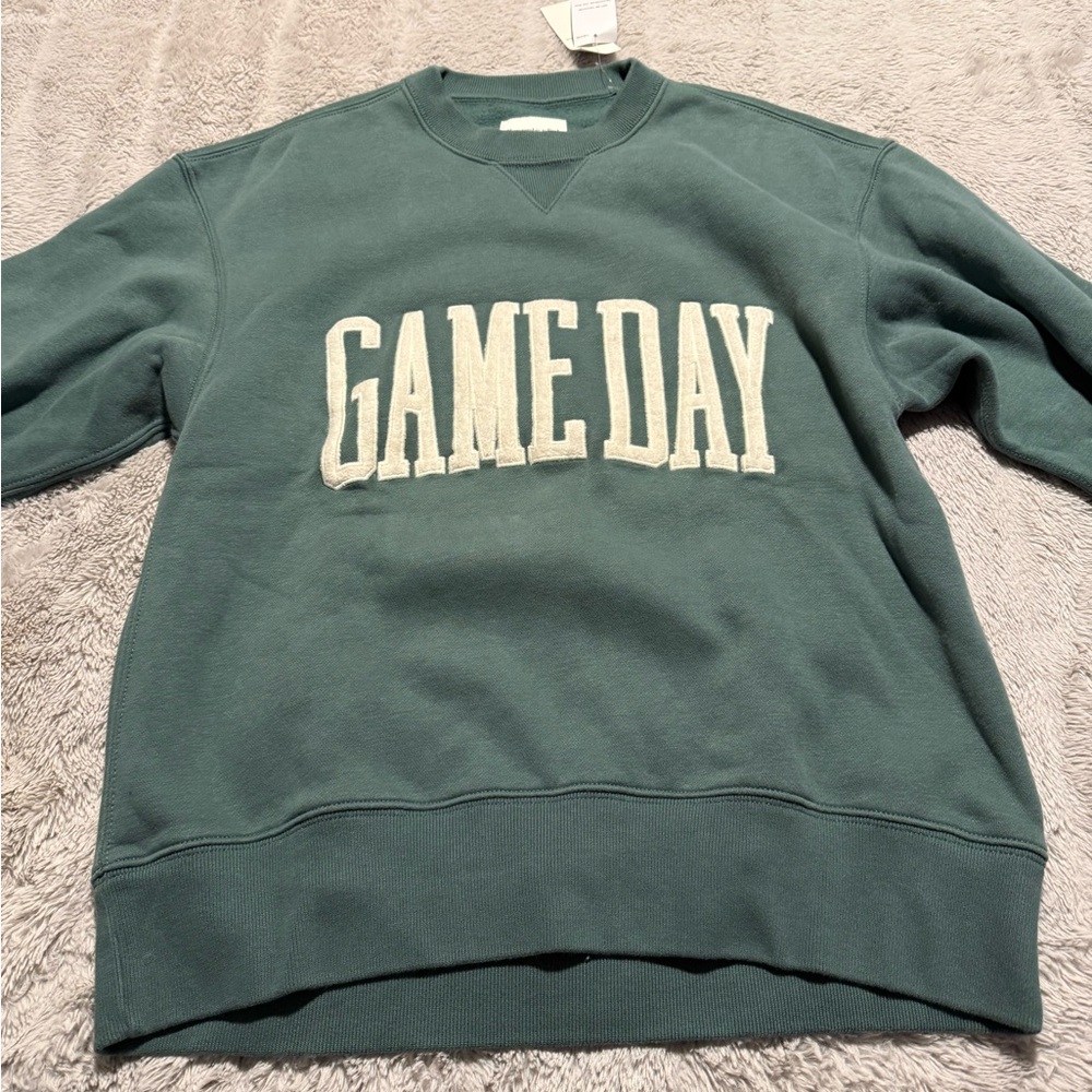 Abercrombie & Fitch Teal Game Day Sweatshirt